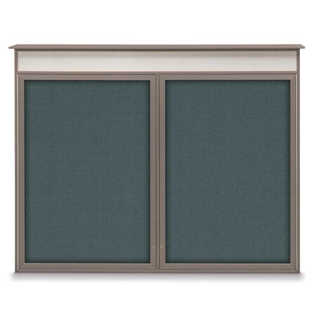 United Visual Products Single Door Enclosed Indoor Letterboard UV1125-SATIN-BLACK